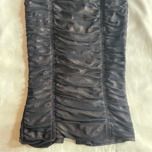 NEW! Nana Jacquline- High Waisted Lined Mesh Black Vanessa Silk Maxi Skirt M - Picture 5 of 10